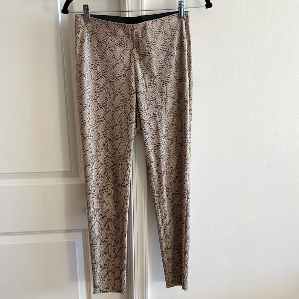 Snakeskin Print Straight Leg Stretchy Pants